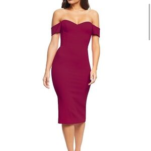 NWT Dress the Population Bailey Burgundy Dress L